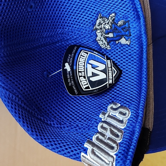Blue UK Logo Cap University Of Kansas WILDCATS - Picture 5 of 8